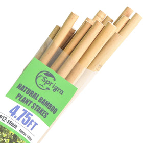 Sprigra bamboo stakes 57-inch length ready for sturdy plant support.