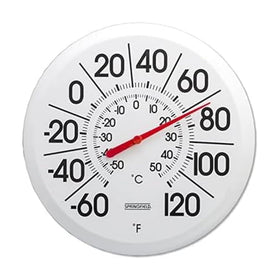 Springfield Big and Bold thermometer front view with easy-to-read numbers for outdoor use.