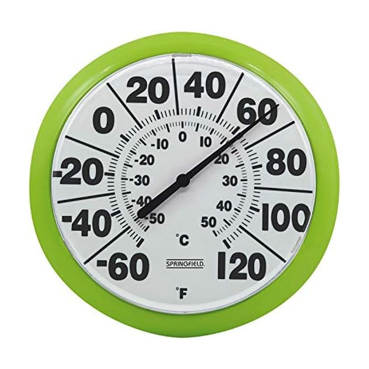 Springfield 8-inch dial thermometer for easy indoor and outdoor readings