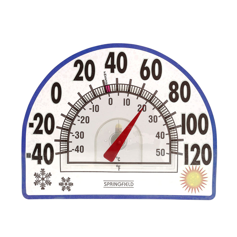 Springfield static cling thermometer on a window for quick readings