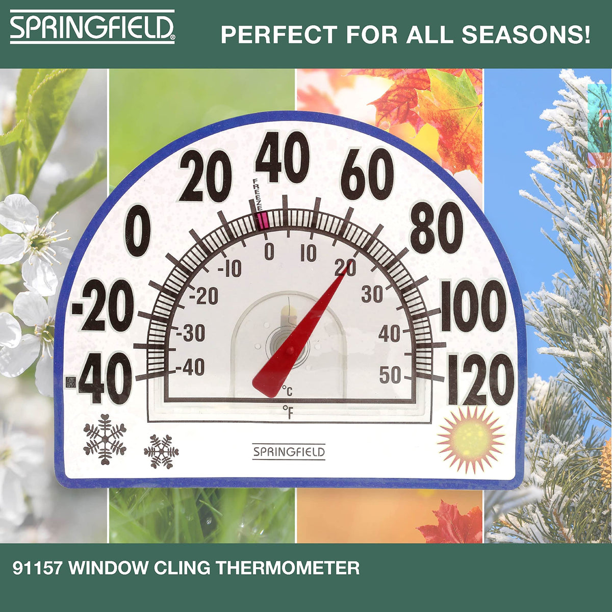 Springfield 8-inch face with bold numbers for easy visibility