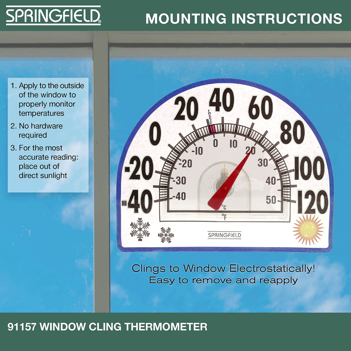 Springfield design avoids direct sun to improve measurement accuracy