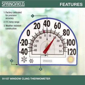 Springfield indoor-outdoor use fits on glass surfaces