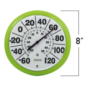 Springfield thermometer with protective lens for clear readings from afar