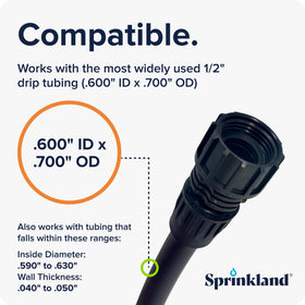 Sprinkland quick lock nut in action showing tool-free, finger-tight setup.