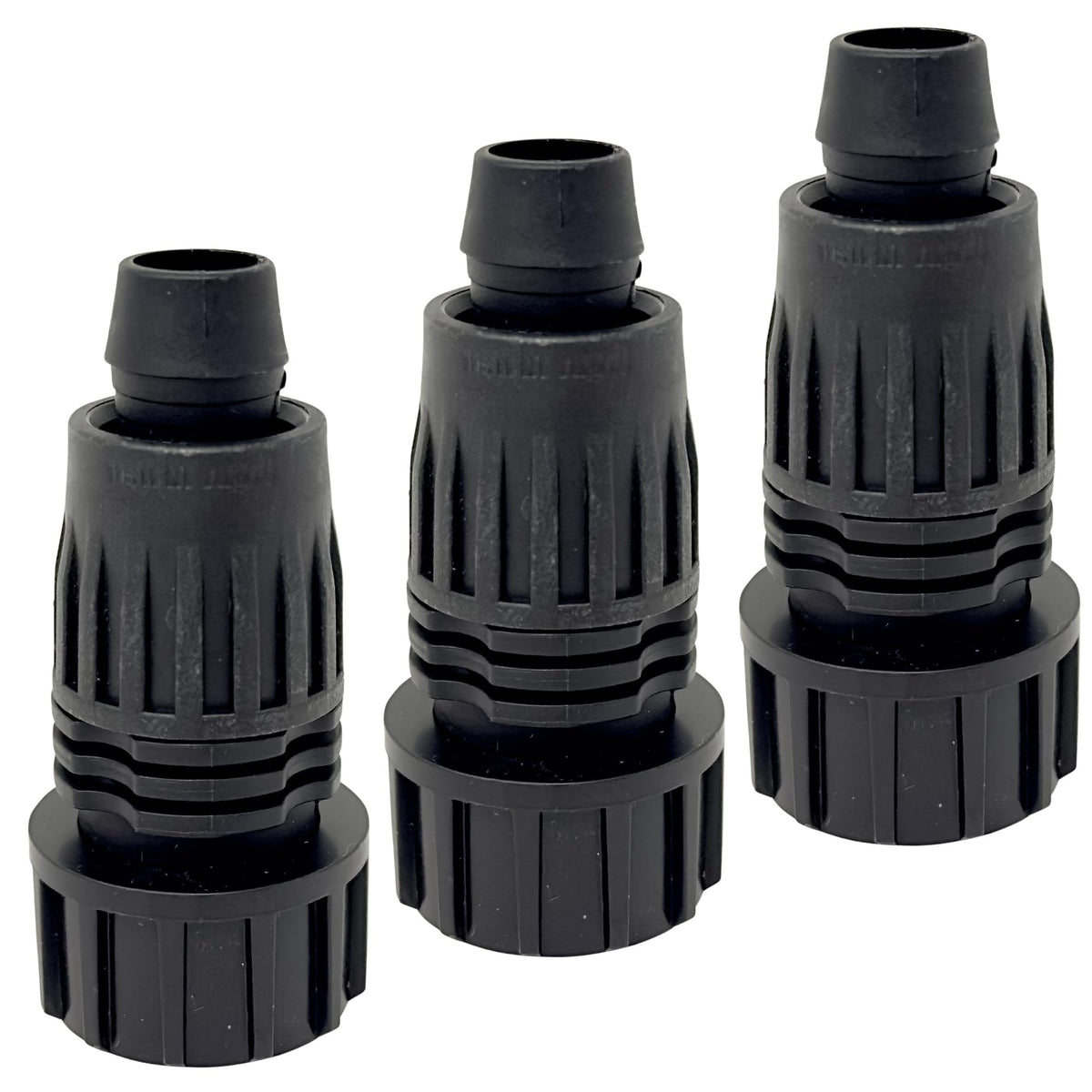 Sprinkland 1/2 inch drip adapter attached to faucet with swivel for a secure, leak-free setup.