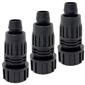 Sprinkland 1/2 inch drip adapter attached to faucet with swivel for a secure, leak-free setup.