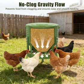 SprintGy adjustable-height legs, poultry-friendly setup keeps feed off ground.
