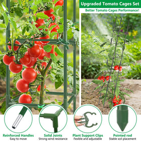 SprintGy durable steel cages with rust-resistant coating blend into the garden.