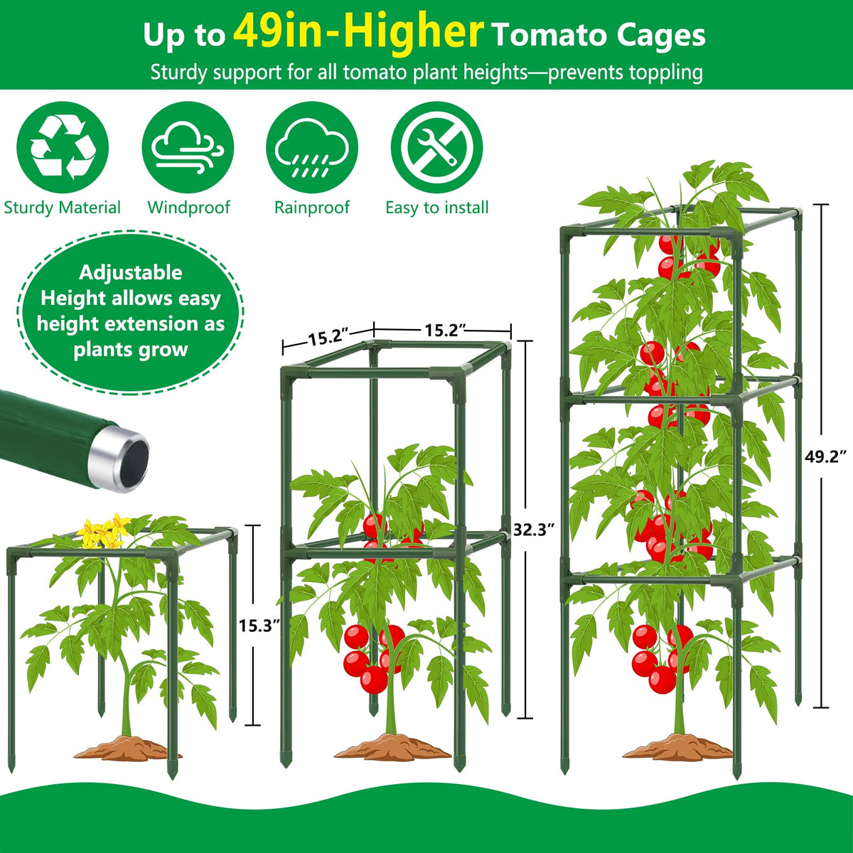 SprintGy modular design enables adjustable heights for growing stages.