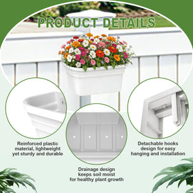 SprintGy planter dimensions 13.4 by 6.9 by 15.7 inches offer ample space for flowers.