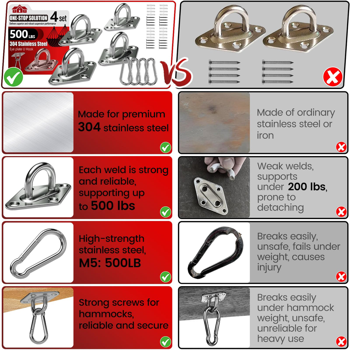 Sprookber 500lb hammock hanging kit ideal for sturdy outdoor setups.