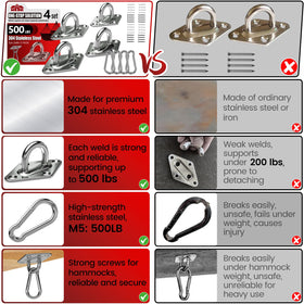 Sprookber 500lb hammock hanging kit ideal for sturdy outdoor setups.