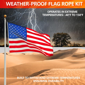 Sprookber nylon halyard close-up highlighting high-strength rope for outdoor use