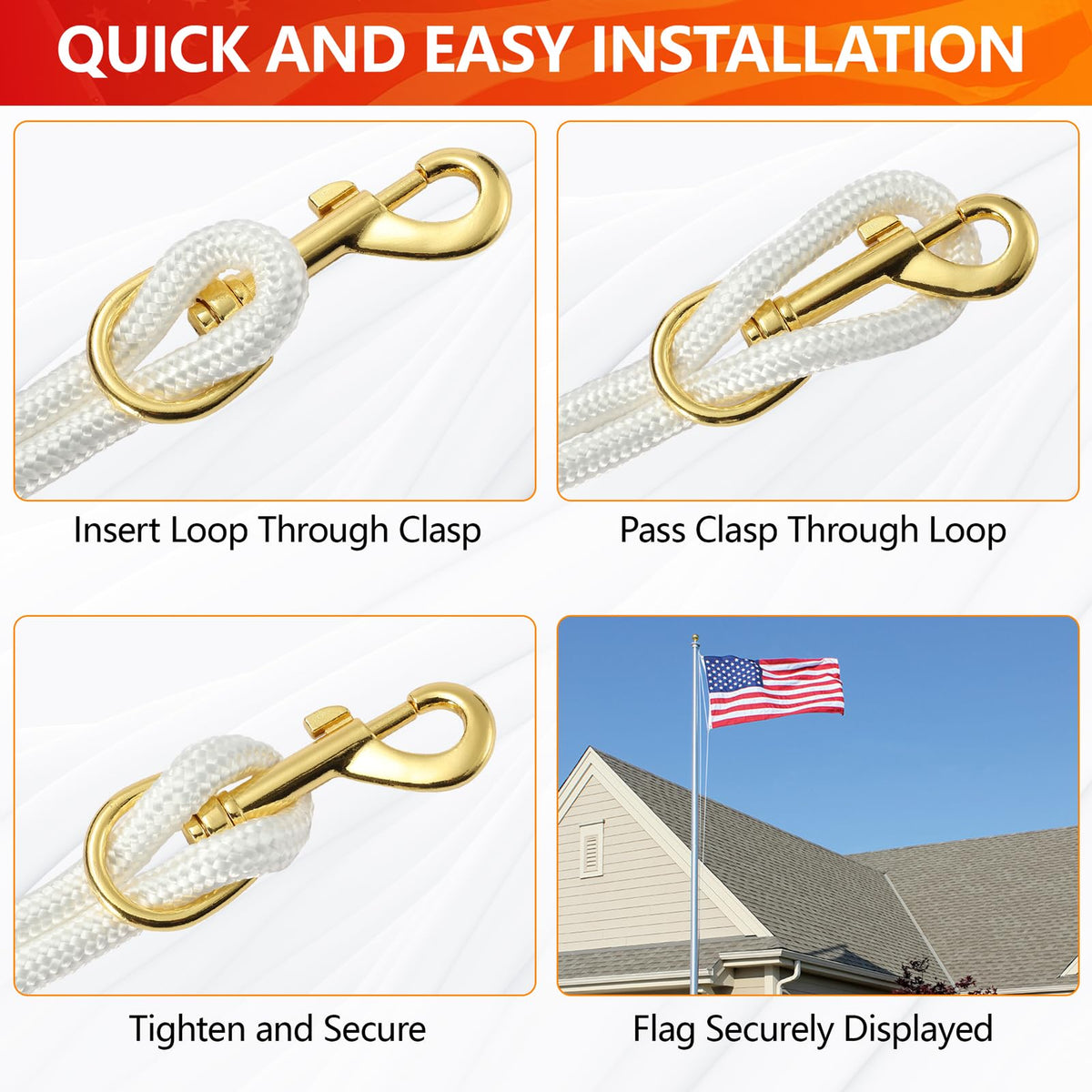 Sprookber weather-resistant rope and hooks survive rain and sun exposure