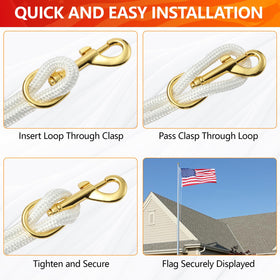 Sprookber weather-resistant rope and hooks survive rain and sun exposure