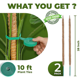 Sproot moss pole with aluminum core and coco coir for durability