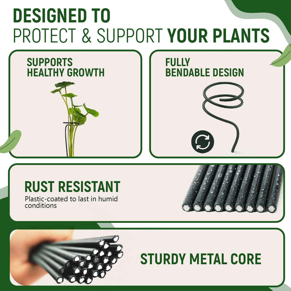 Sproot outdoor garden stakes withstand wind and rain for lasting support