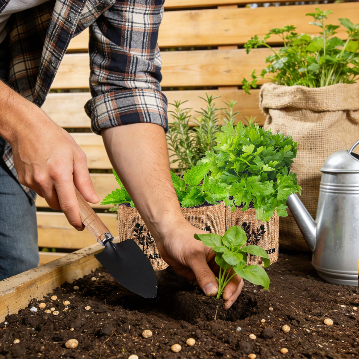 Sproutix five planter markers, mini tools, pruner, and spray bottle included.