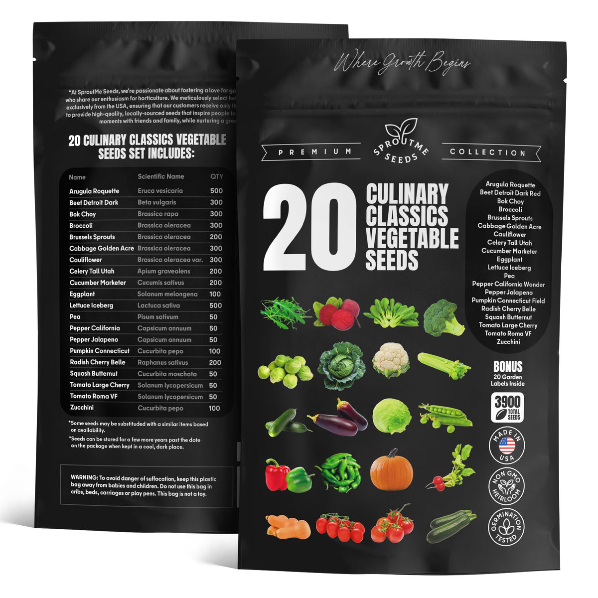 SproutMe Seeds peppers variety seeds for color and flavor