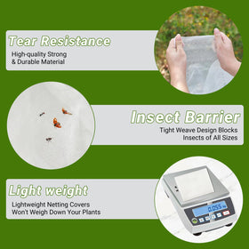 Sprthrd multi-size netting 3.3x4.6 ft covers a variety of plants.