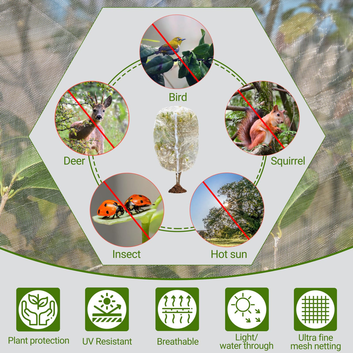 Sprthrd reusable durable netting lasts season after season for sustainable gardening.