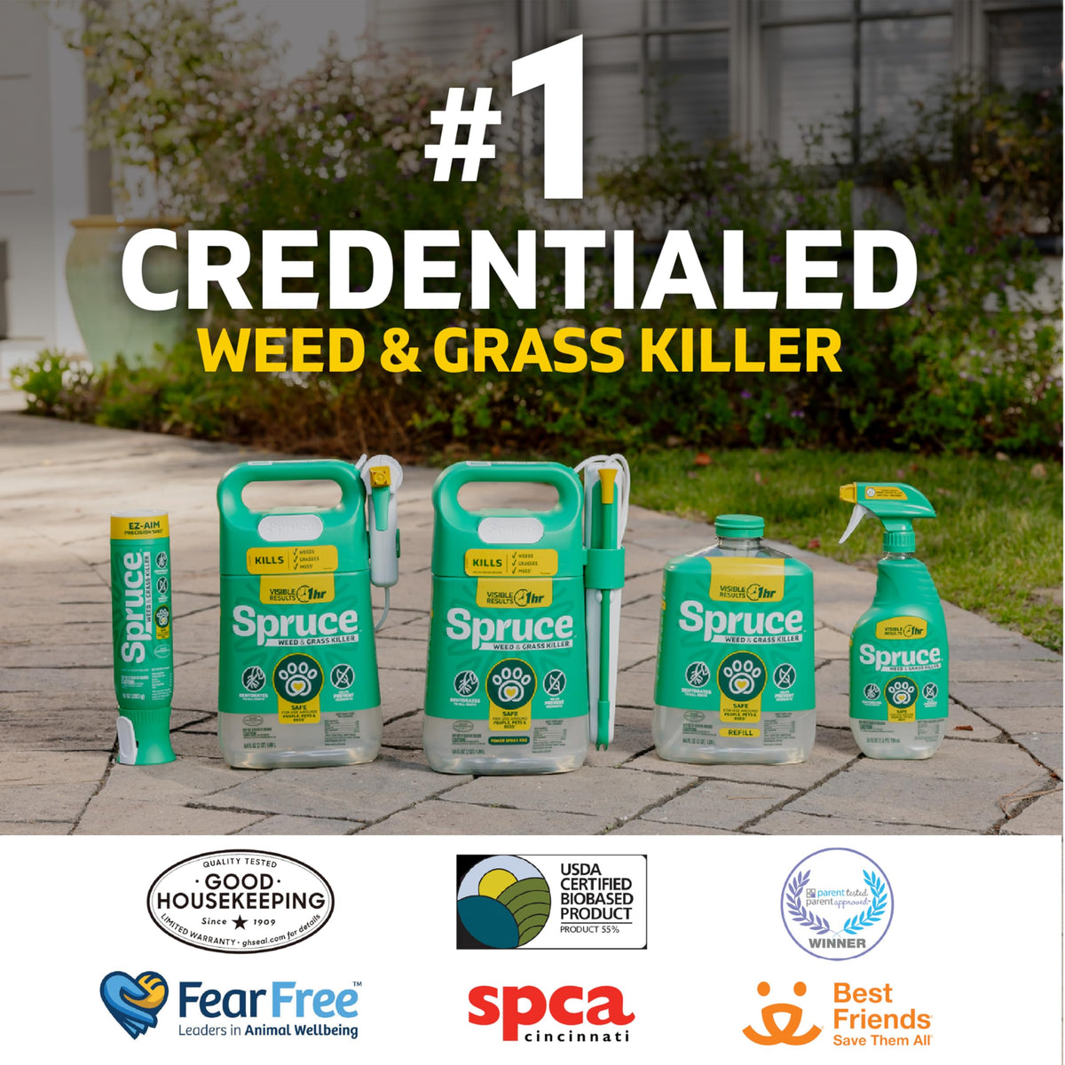 Spruce mulch bed treatment delivering clean, weed-free borders.