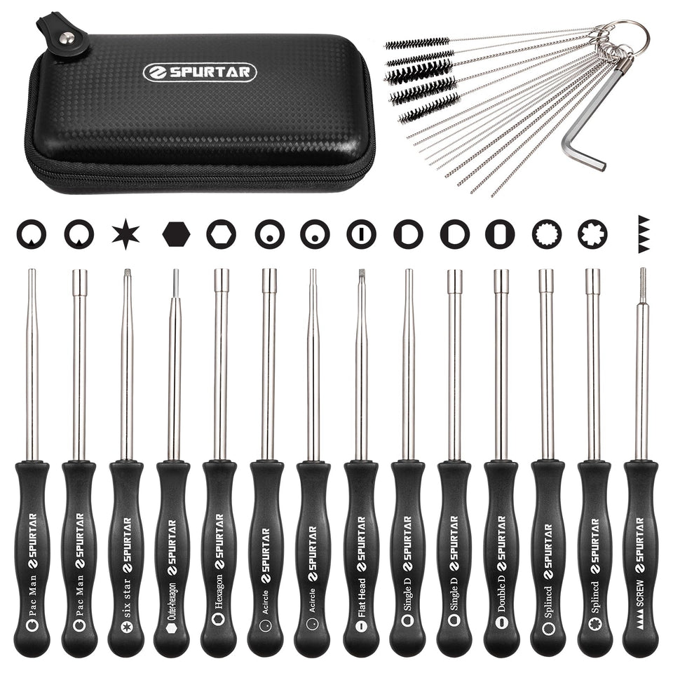 Spurtar 14-piece carburetor tool kit case for organized maintenance.