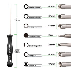 Spurtar 21-teeth spline tool compatible with multiple carburetors.