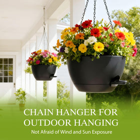 SQKH two-pack with chain racks for easy balcony or window hanging.