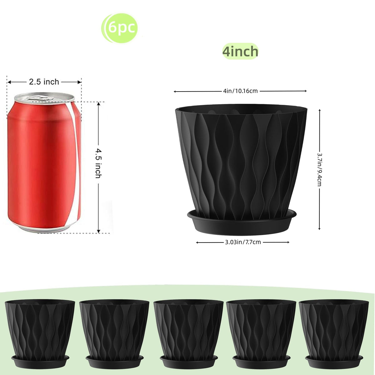 SQKH 4-inch pot with drainage holes supports healthy root ventilation.
