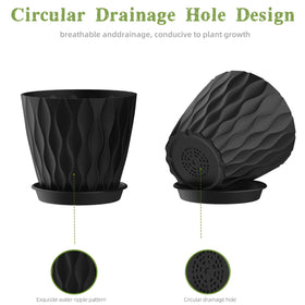 SQKH 4-inch pot with attached tray catches excess water easily.