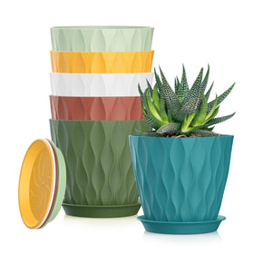SQKH 5 Inch Planter Pot Multicolor ideal for succulents and herbs.