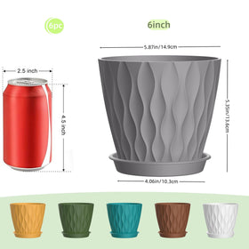 SQKH 6inch pot drainage holes closeup for healthy root care and watering