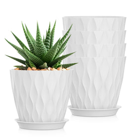 SQKH 7 inch plant pots 5-pack for versatile indoor and outdoor planting.