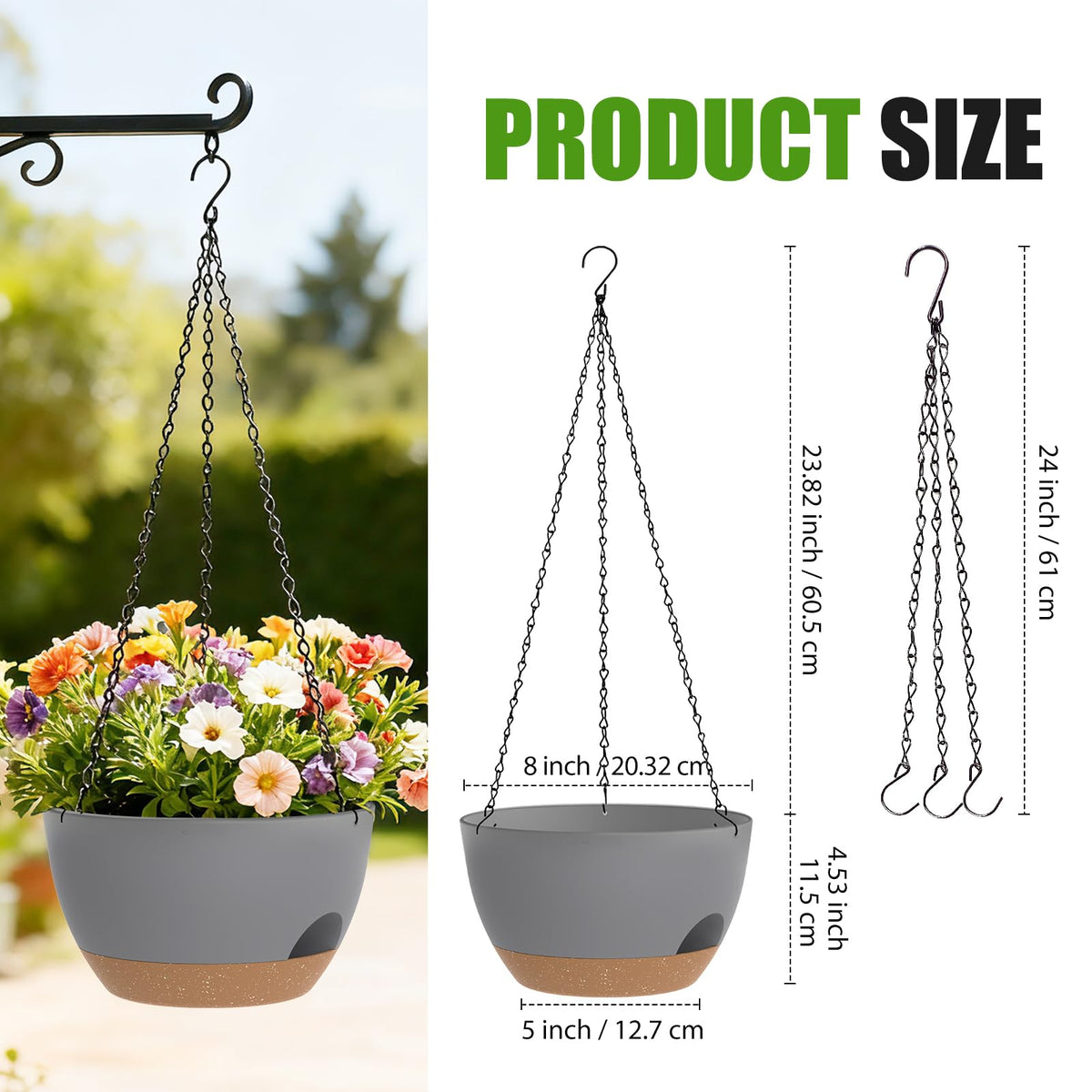 SQKH planter highlights drainage holes for healthy root moisture management.