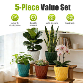 SQKH colorful plastic planter ideal for indoor decor