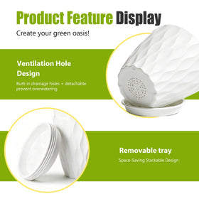 SQKH five-piece planter set ideal for herbs and succulents
