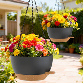 SQKH easy-to-install hanging planters for balconies, windows, and gardens