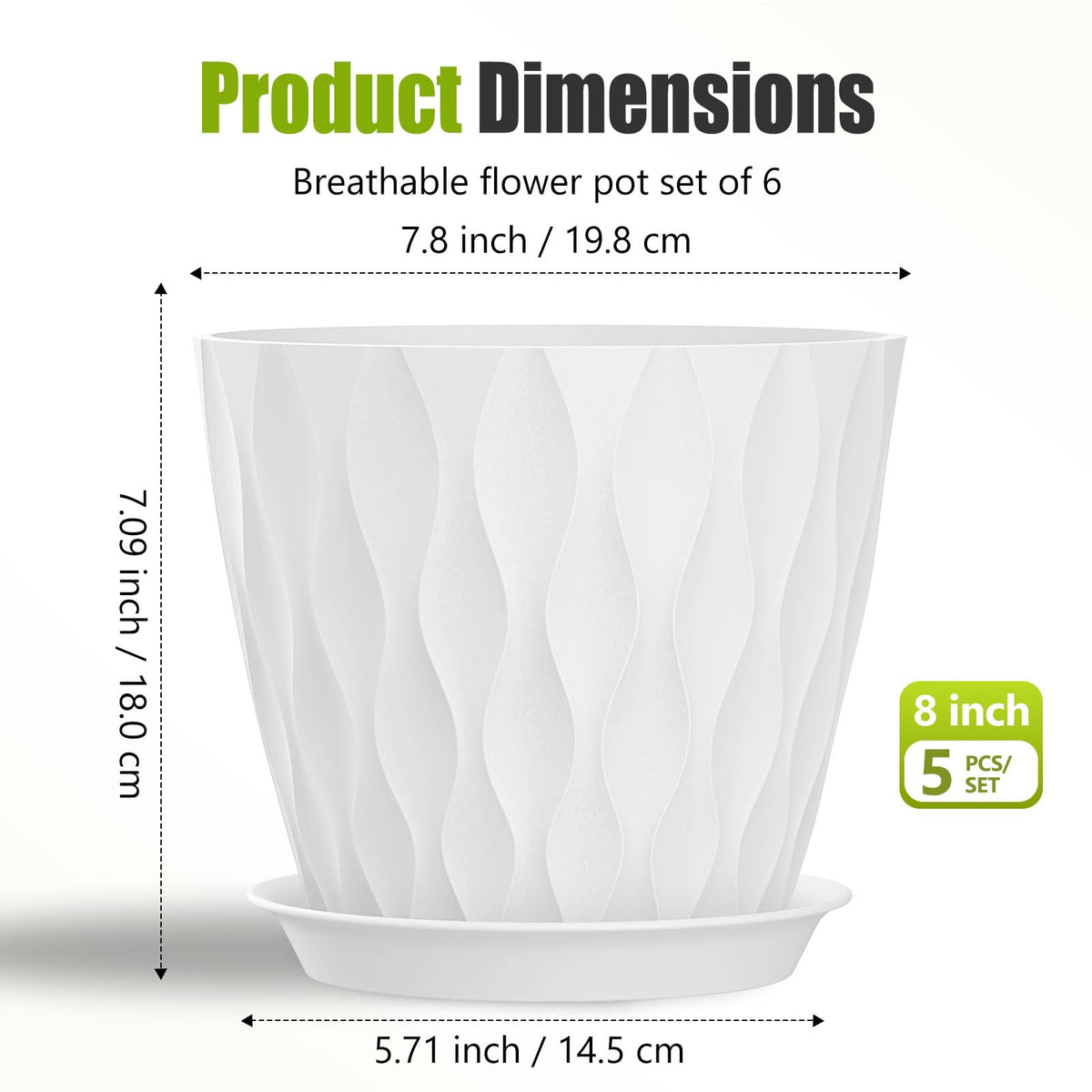 SQKH versatile pots available in multiple colors for indoor or outdoor decor