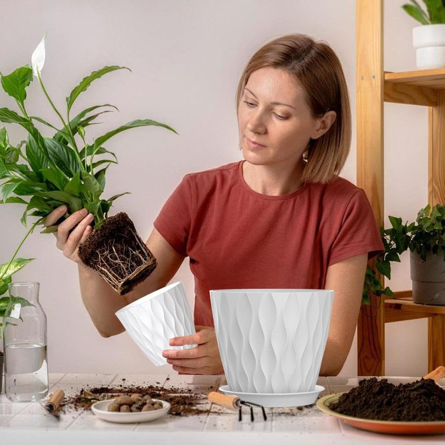 Durable polypropylene SQKH pots resist bending and withstand outdoor use.