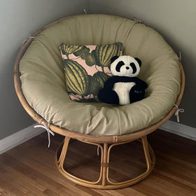 Sqodok Papasan cushion cover machine washable design simplifies cleaning after outdoor use.