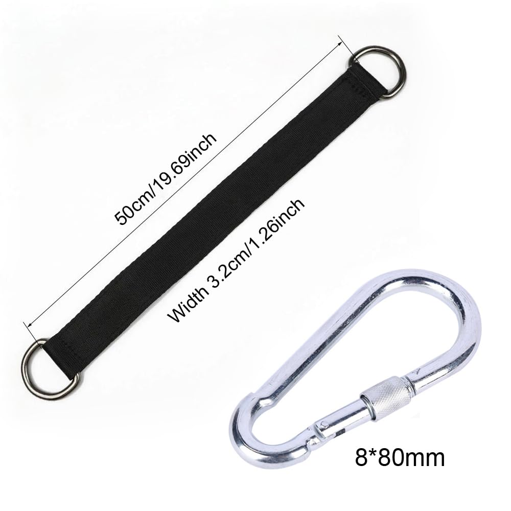 SquEqu nylon swing strap with hook ensures secure attachment.