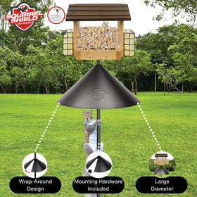 Squirrel Shield weather-resistant steel construction for long-lasting protection