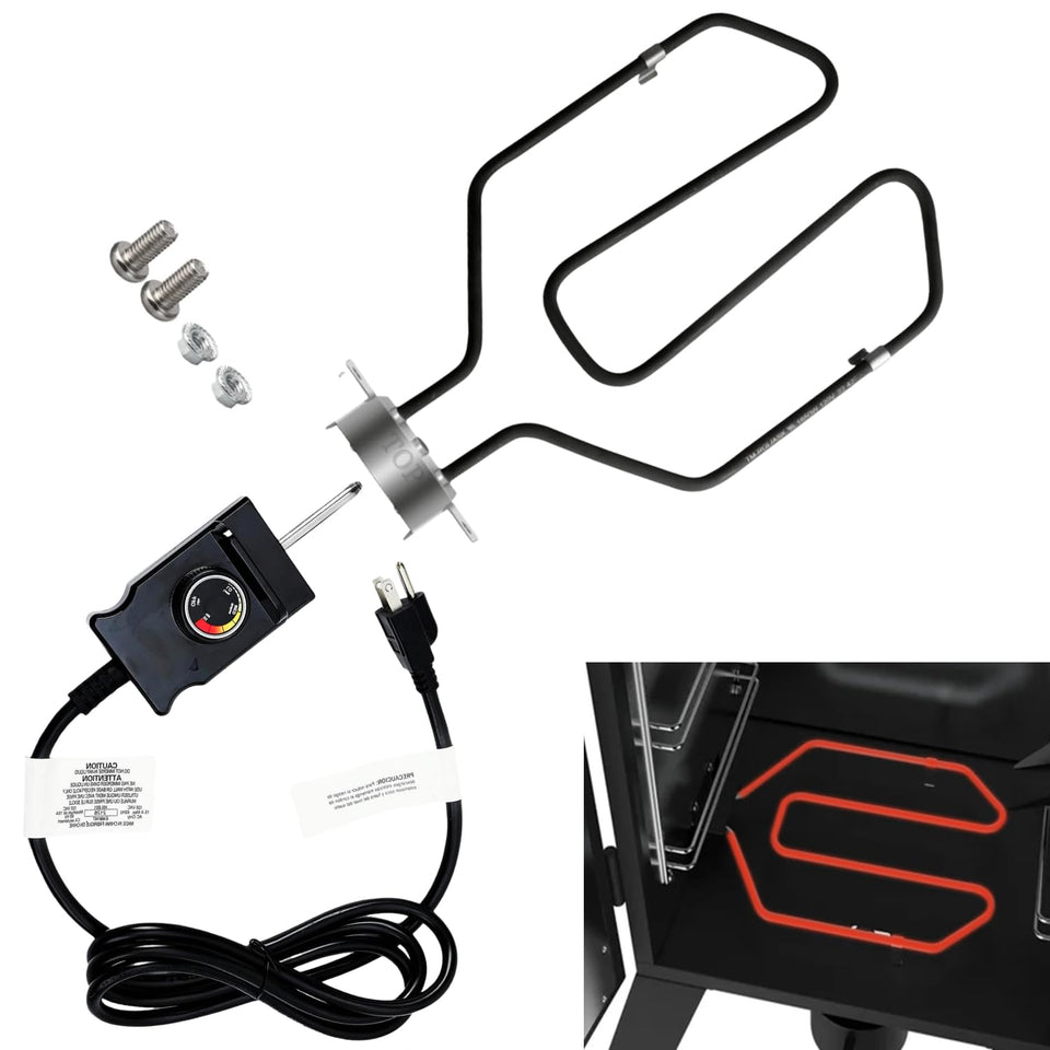 Squirrel Wood Artware 1650W heating element enables faster, steadier smoker temps.