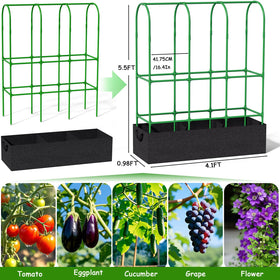 Srapwati rod-and-connector set enables customizable trellis setup.