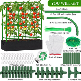 Srapwati versatile plant support suitable for cucumbers, tomatoes, and flowering plants.