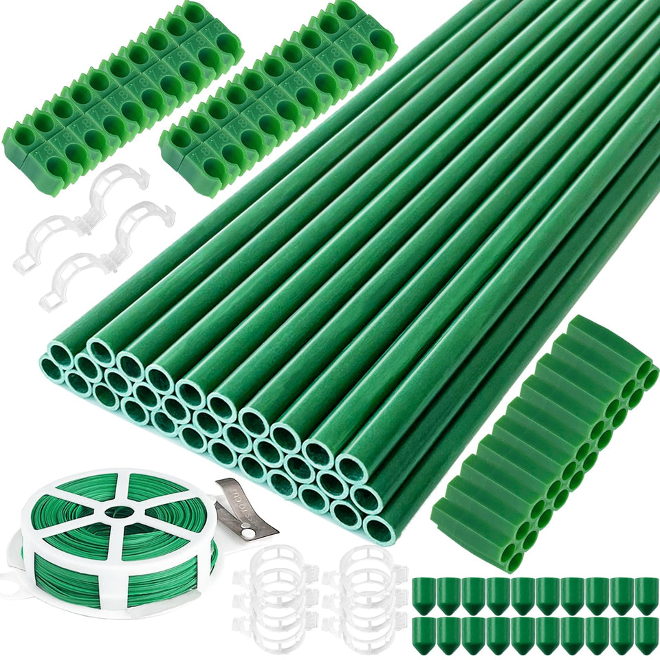 Srmayyi 16-inch fiberglass stake ready for durable plant support in gardens.
