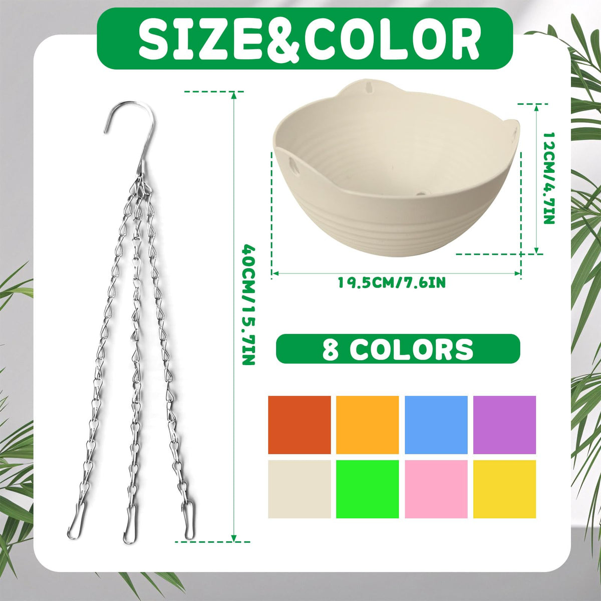 Srmayyi brick red hanging planter adds bold color to balconies and windowsills.