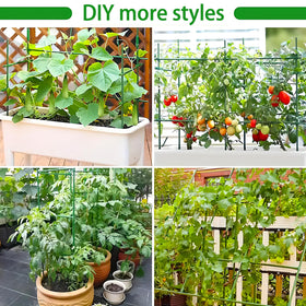 Srmayyi climbing plant support in garden boosts vines and tomatoes.
